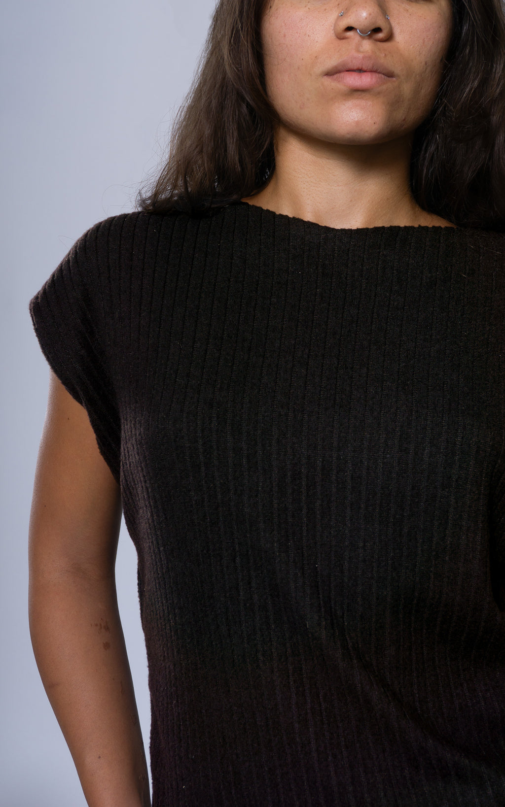 Ribbed Short Sleeve Dolman