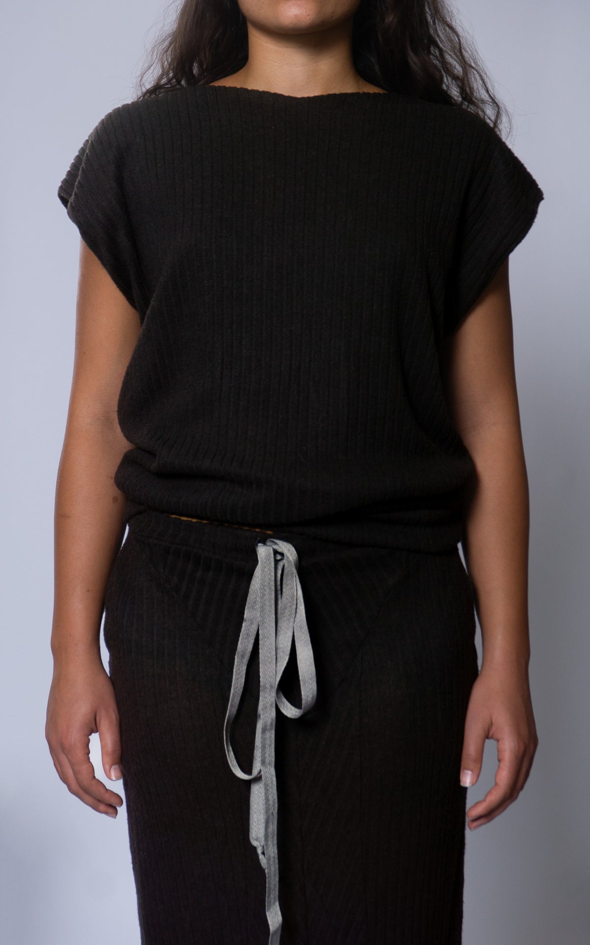 Ribbed Short Sleeve Dolman