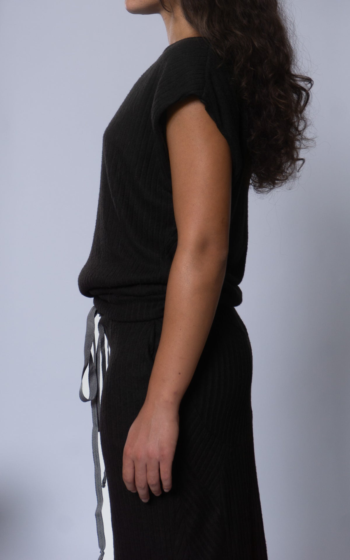 Ribbed Short Sleeve Dolman